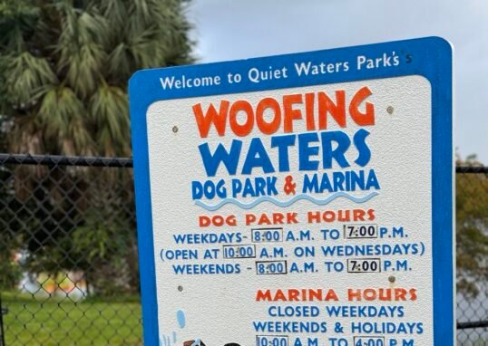 Quiet waters park`s woofing waters dog park hours